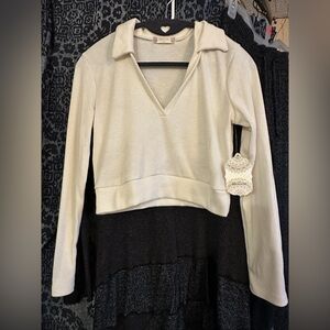 Altar'd State Cream Long Sleeve Top